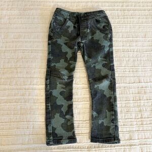 Cat & Jack Camo Jogger Pants Kids Size 5 Green Camouflage Pull On Pants